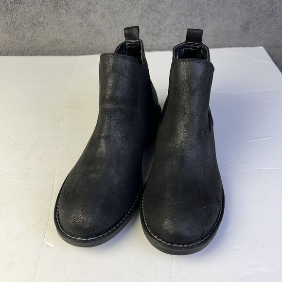 Seven Dials Women's Size 6 M Black Flat Heel Pull Up Ankle Boot Booties - Picture 2 of 5